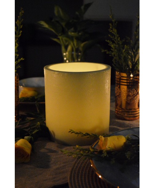 Wax Luminary Round Green