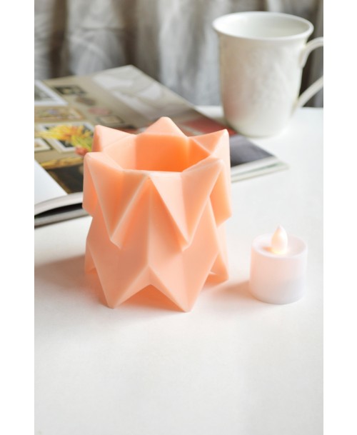 Mini Geometric wax pot ( coral )