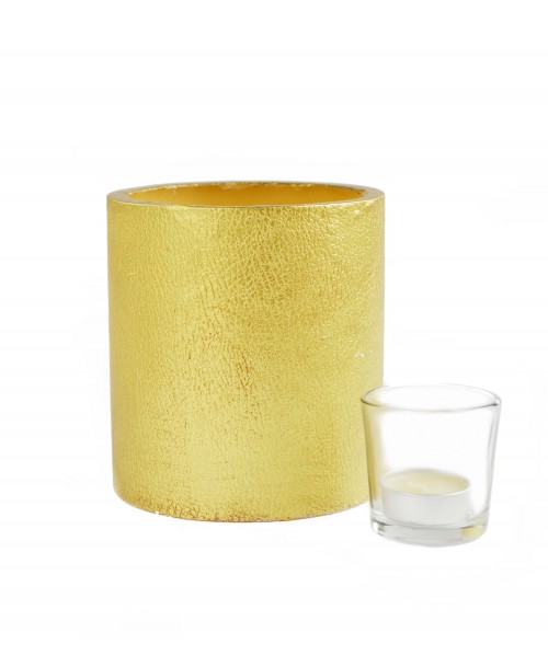 Wax Lamp Round Gold 