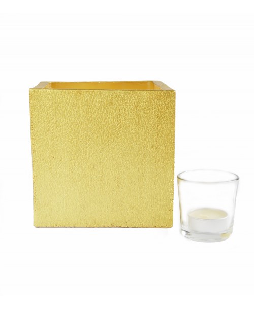 Wax Lamp Square Gold 